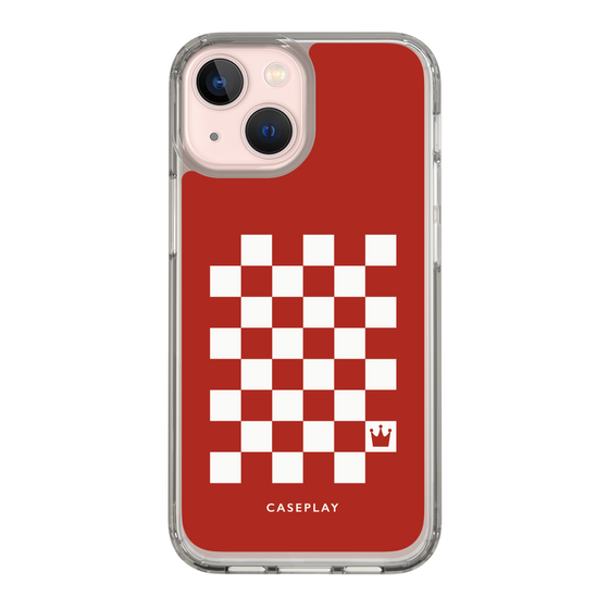 スリムプロテクションケース［ Racing checkered flag Red - レーシングチェッカーフラッグ レッド ］