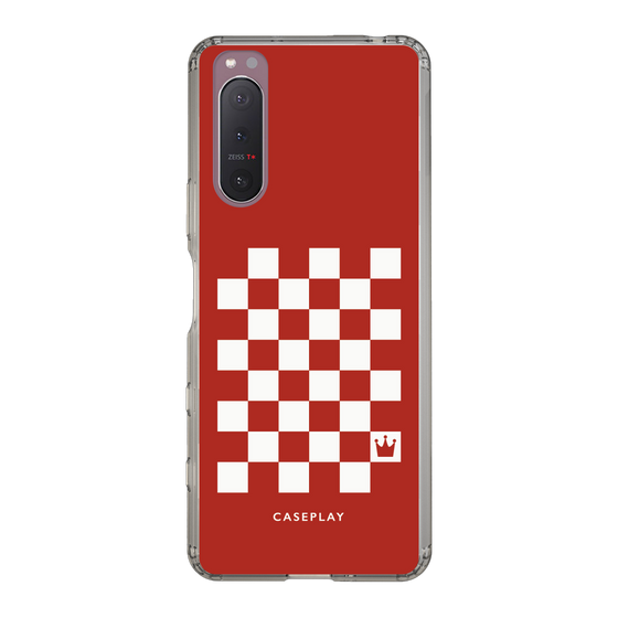 スリムプロテクションケース［ Racing checkered flag Red - レーシングチェッカーフラッグ レッド ］