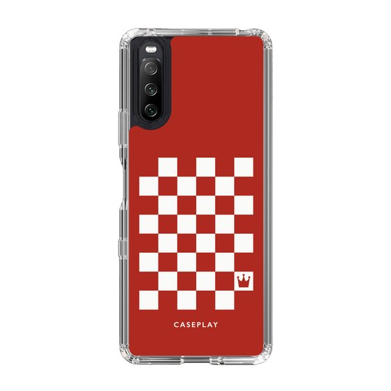 スリムプロテクションケース［ Racing checkered flag Red - レーシングチェッカーフラッグ レッド ］