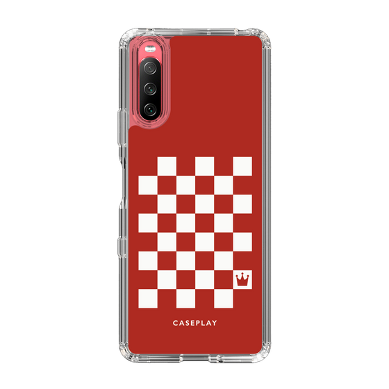 スリムプロテクションケース［ Racing checkered flag Red - レーシングチェッカーフラッグ レッド ］