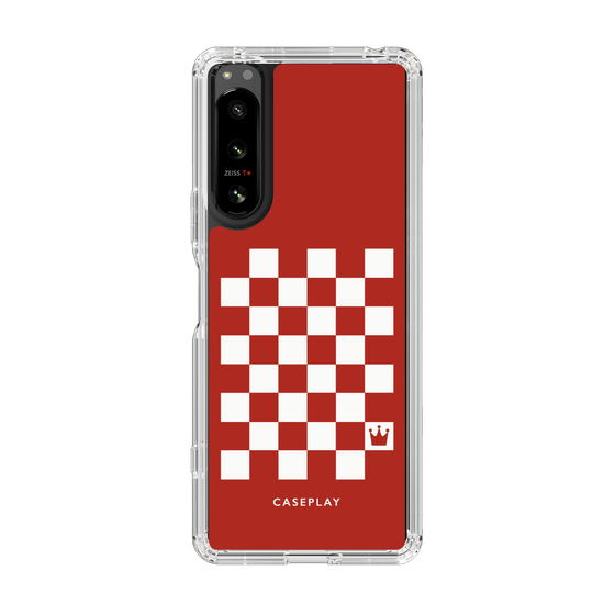 スリムプロテクションケース［ Racing checkered flag Red - レーシングチェッカーフラッグ レッド ］