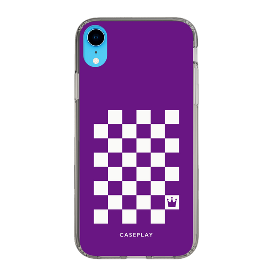 スリムプロテクションケース［ Racing checkered flag Purple - レーシングチェッカーフラッグ パープル ］