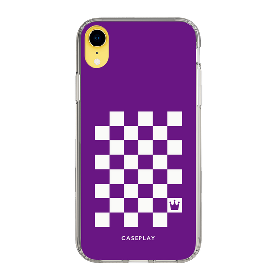 スリムプロテクションケース［ Racing checkered flag Purple - レーシングチェッカーフラッグ パープル ］