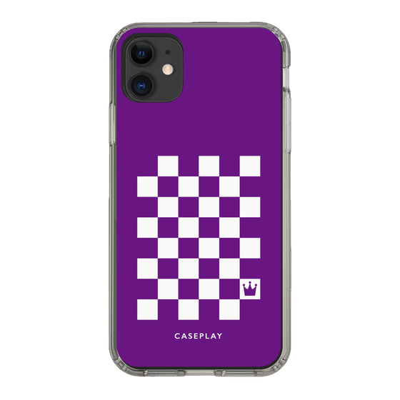 スリムプロテクションケース［ Racing checkered flag Purple - レーシングチェッカーフラッグ パープル ］