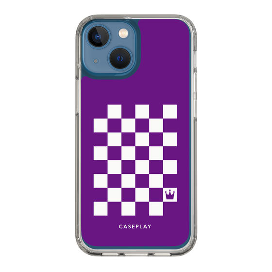 スリムプロテクションケース［ Racing checkered flag Purple - レーシングチェッカーフラッグ パープル ］