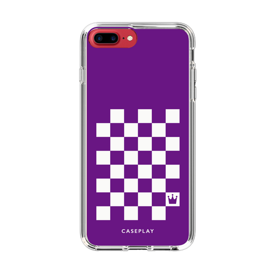 スリムプロテクションケース［ Racing checkered flag Purple - レーシングチェッカーフラッグ パープル ］