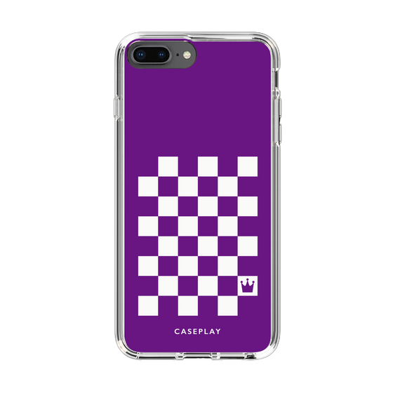 スリムプロテクションケース［ Racing checkered flag Purple - レーシングチェッカーフラッグ パープル ］