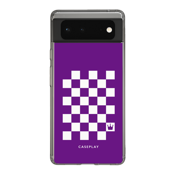 スリムプロテクションケース［ Racing checkered flag Purple - レーシングチェッカーフラッグ パープル ］