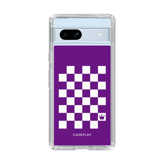 スリムプロテクションケース［ Racing checkered flag Purple - レーシングチェッカーフラッグ パープル ］