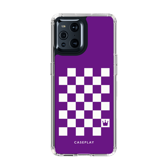 スリムプロテクションケース［ Racing checkered flag Purple - レーシングチェッカーフラッグ パープル ］