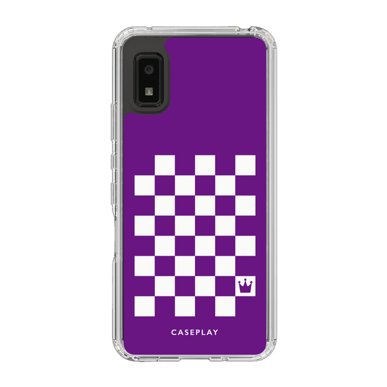 スリムプロテクションケース［ Racing checkered flag Purple - レーシングチェッカーフラッグ パープル ］