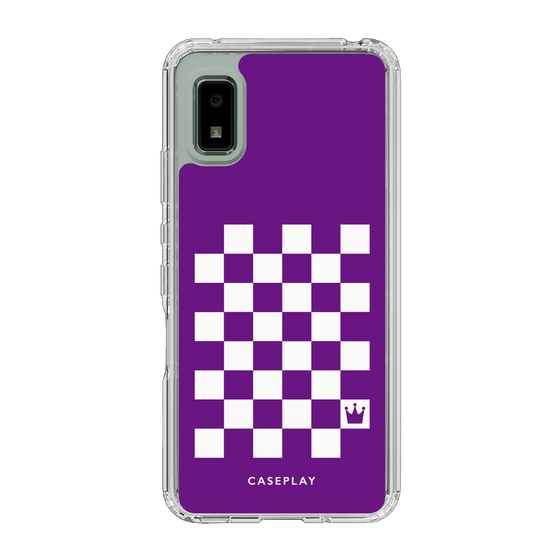 スリムプロテクションケース［ Racing checkered flag Purple - レーシングチェッカーフラッグ パープル ］