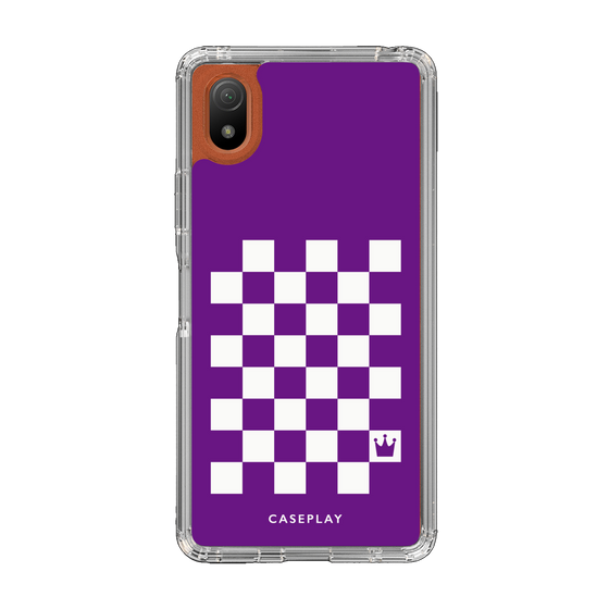 スリムプロテクションケース［ Racing checkered flag Purple - レーシングチェッカーフラッグ パープル ］