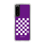 スリムプロテクションケース［ Racing checkered flag Purple - レーシングチェッカーフラッグ パープル ］