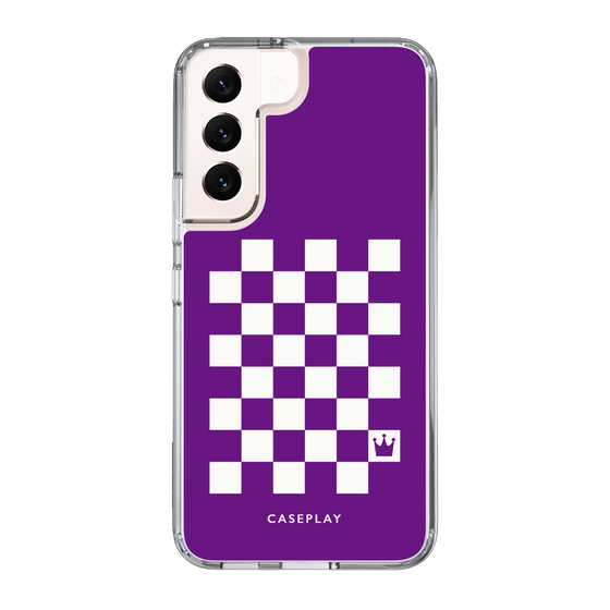 スリムプロテクションケース［ Racing checkered flag Purple - レーシングチェッカーフラッグ パープル ］