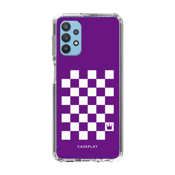 スリムプロテクションケース［ Racing checkered flag Purple - レーシングチェッカーフラッグ パープル ］