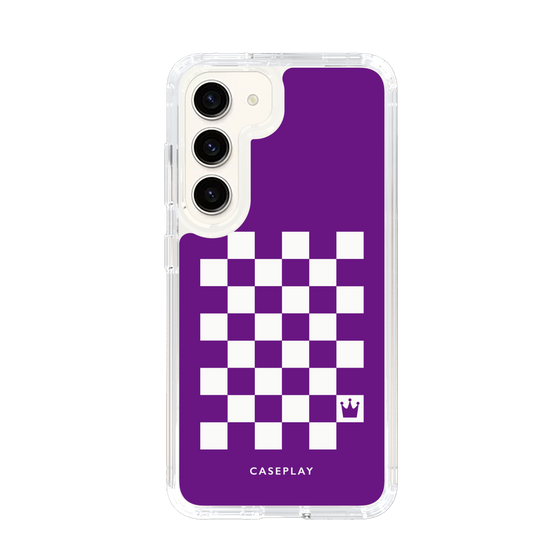 スリムプロテクションケース［ Racing checkered flag Purple - レーシングチェッカーフラッグ パープル ］