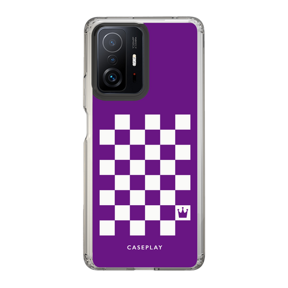 スリムプロテクションケース［ Racing checkered flag Purple - レーシングチェッカーフラッグ パープル ］