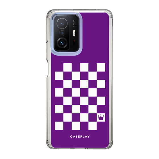 スリムプロテクションケース［ Racing checkered flag Purple - レーシングチェッカーフラッグ パープル ］