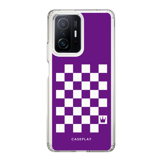 スリムプロテクションケース［ Racing checkered flag Purple - レーシングチェッカーフラッグ パープル ］