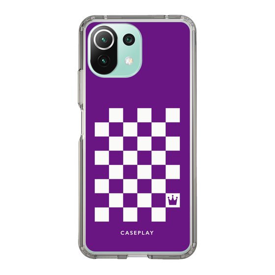 スリムプロテクションケース［ Racing checkered flag Purple - レーシングチェッカーフラッグ パープル ］