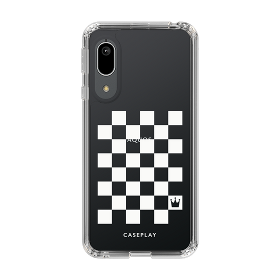 スリムプロテクションケース［ Racing checkered flag White - レーシングチェッカーフラッグ ホワイト ］