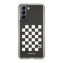 スリムプロテクションケース［ Racing checkered flag White - レーシングチェッカーフラッグ ホワイト ］