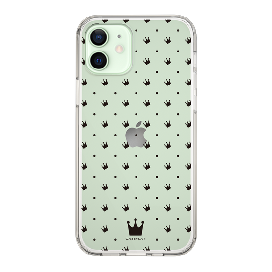 スリムプロテクションケース［ CASEPLAY Crown dots Black - ケースプレイ・クラウン・ドッツ ブラック ］