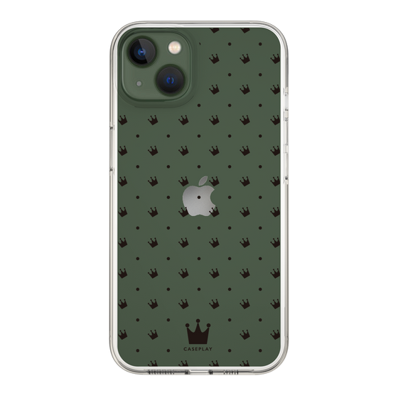 スリムプロテクションケース［ CASEPLAY Crown dots Black - ケースプレイ・クラウン・ドッツ ブラック ］