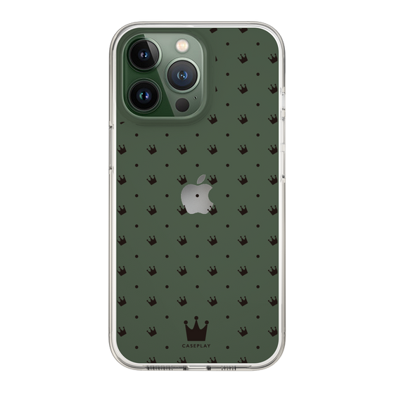 スリムプロテクションケース［ CASEPLAY Crown dots Black - ケースプレイ・クラウン・ドッツ ブラック ］