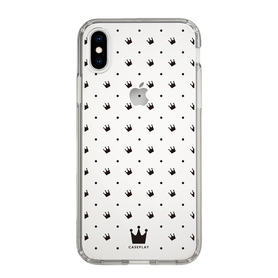 スリムプロテクションケース［ CASEPLAY Crown dots Black - ケースプレイ・クラウン・ドッツ ブラック ］