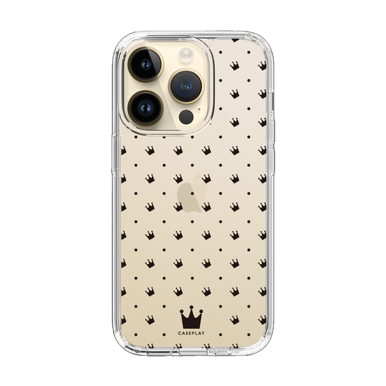 スリムプロテクションケース［ CASEPLAY Crown dots Black - ケースプレイ・クラウン・ドッツ ブラック ］