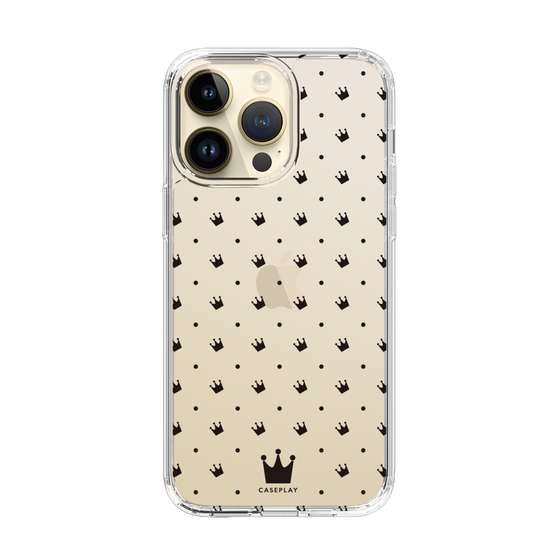 スリムプロテクションケース［ CASEPLAY Crown dots Black - ケースプレイ・クラウン・ドッツ ブラック ］