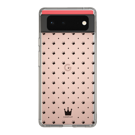 スリムプロテクションケース［ CASEPLAY Crown dots Black - ケースプレイ・クラウン・ドッツ ブラック ］