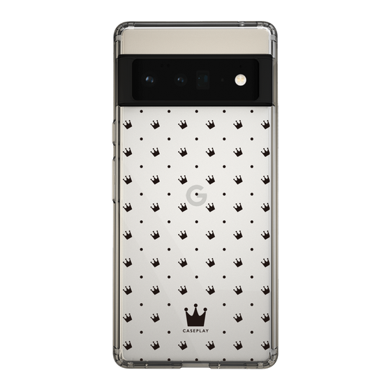 スリムプロテクションケース［ CASEPLAY Crown dots Black - ケースプレイ・クラウン・ドッツ ブラック ］