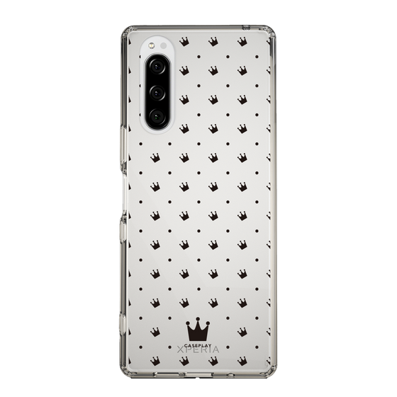 スリムプロテクションケース［ CASEPLAY Crown dots Black - ケースプレイ・クラウン・ドッツ ブラック ］