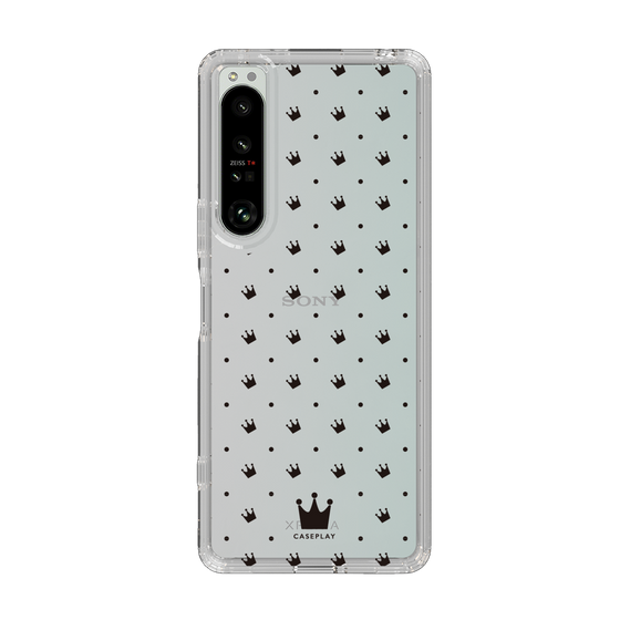 スリムプロテクションケース［ CASEPLAY Crown dots Black - ケースプレイ・クラウン・ドッツ ブラック ］