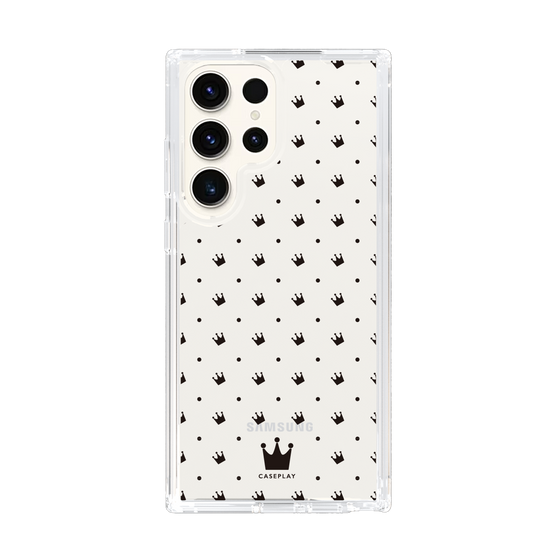 スリムプロテクションケース［ CASEPLAY Crown dots Black - ケースプレイ・クラウン・ドッツ ブラック ］