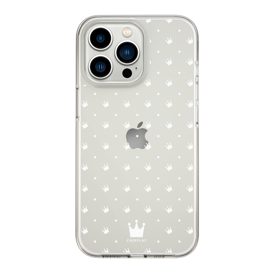 スリムプロテクションケース［ CASEPLAY Crown dots White - ケースプレイ・クラウン・ドッツ ホワイト ］