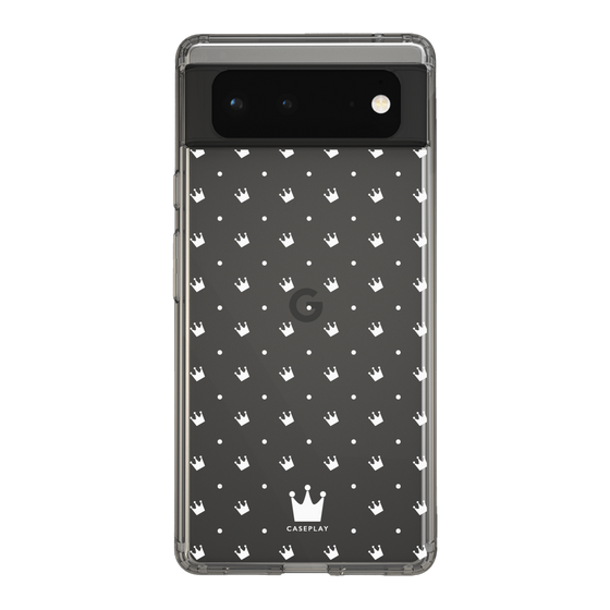 スリムプロテクションケース［ CASEPLAY Crown dots White - ケースプレイ・クラウン・ドッツ ホワイト ］