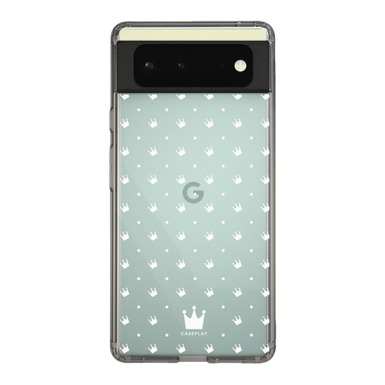 スリムプロテクションケース［ CASEPLAY Crown dots White - ケースプレイ・クラウン・ドッツ ホワイト ］