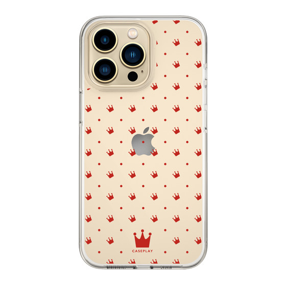 スリムプロテクションケース［ CASEPLAY Crown dots Red - ケースプレイ・クラウン・ドッツ レッド ］