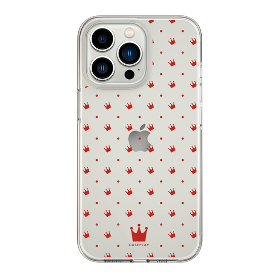 スリムプロテクションケース［ CASEPLAY Crown dots Red - ケースプレイ・クラウン・ドッツ レッド ］