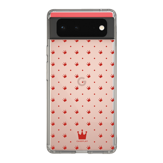 スリムプロテクションケース［ CASEPLAY Crown dots Red - ケースプレイ・クラウン・ドッツ レッド ］