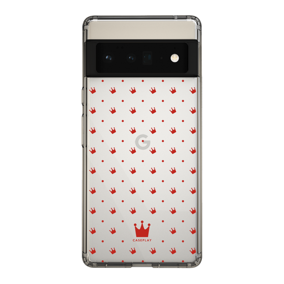 スリムプロテクションケース［ CASEPLAY Crown dots Red - ケースプレイ・クラウン・ドッツ レッド ］