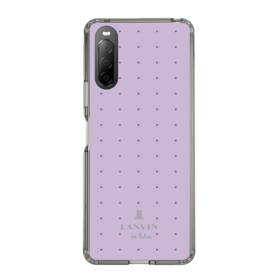 スリムプロテクションケース［ LANVIN en Bleu Tiny dots Pink - ランバン ドット パープル ］