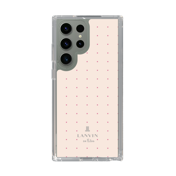 スリムプロテクションケース［ LANVIN en Bleu Tiny dots Pink - ランバン ドット ピンク ］