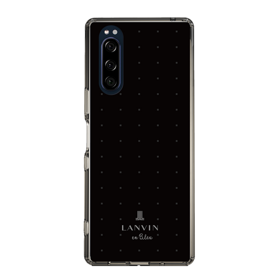 スリムプロテクションケース［ LANVIN en Bleu Tiny dots Black - ランバン ドット ブラック ］