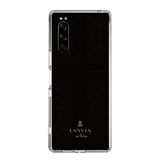 スリムプロテクションケース［ LANVIN en Bleu Tiny dots Black - ランバン ドット ブラック ］