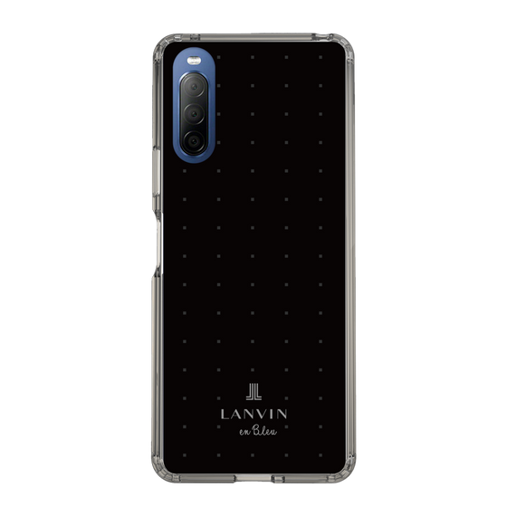 スリムプロテクションケース［ LANVIN en Bleu Tiny dots Black - ランバン ドット ブラック ］